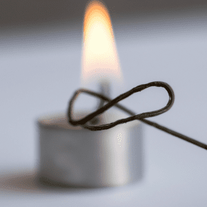Wire candle wick